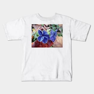 Petunia in hoarfrost Kids T-Shirt